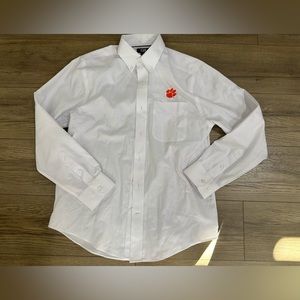 Clemson Tigers by Cutter Buck size S white button down shirt NWT